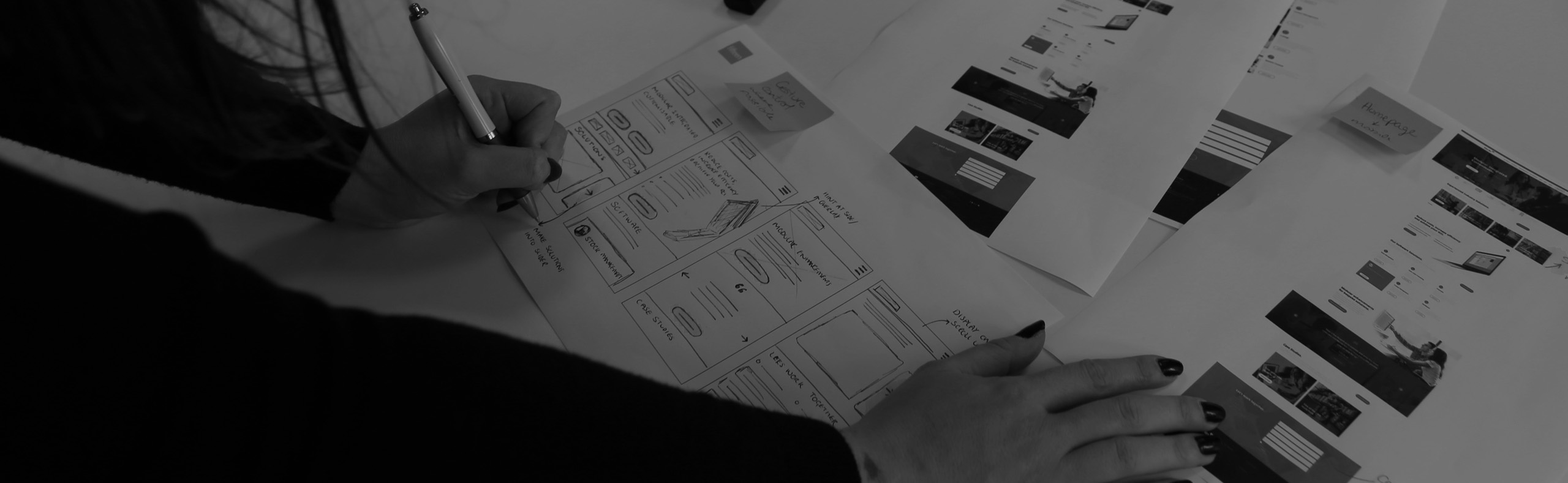 UX wireframes and digital prototyping.