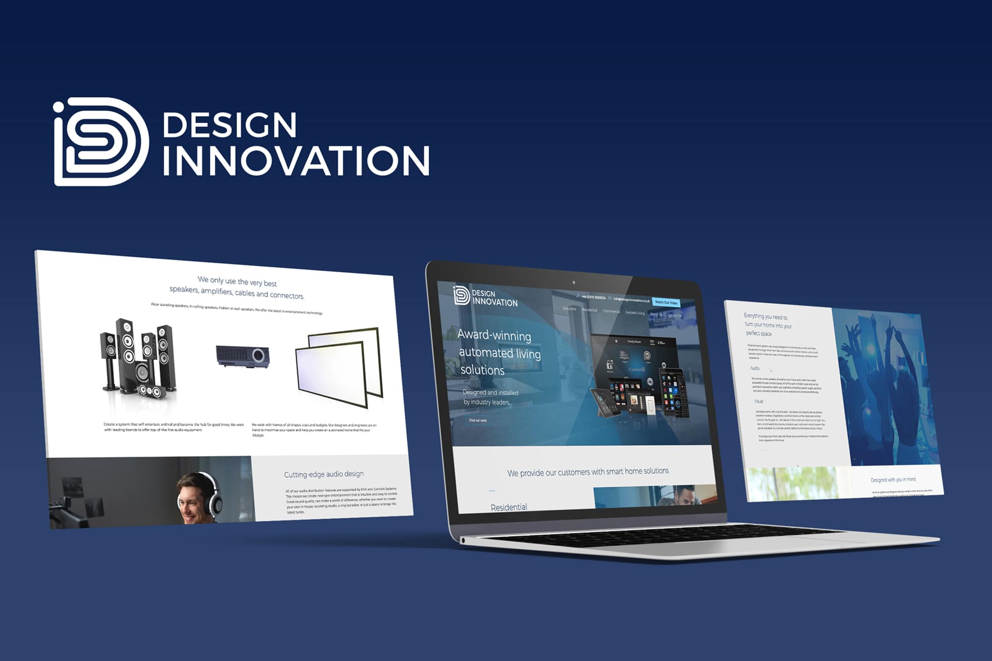 Rebrand and web design for Design Innovation