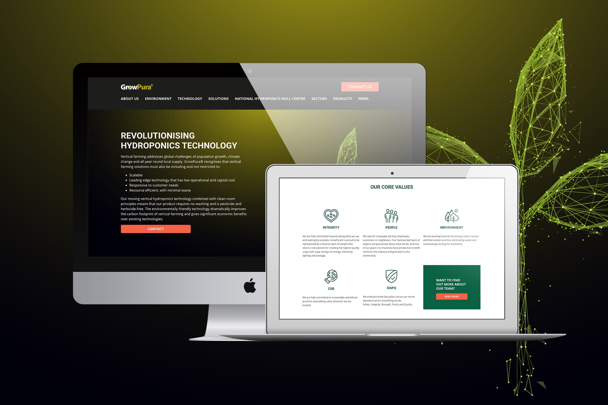 Web Design for GrowPura® and Launch