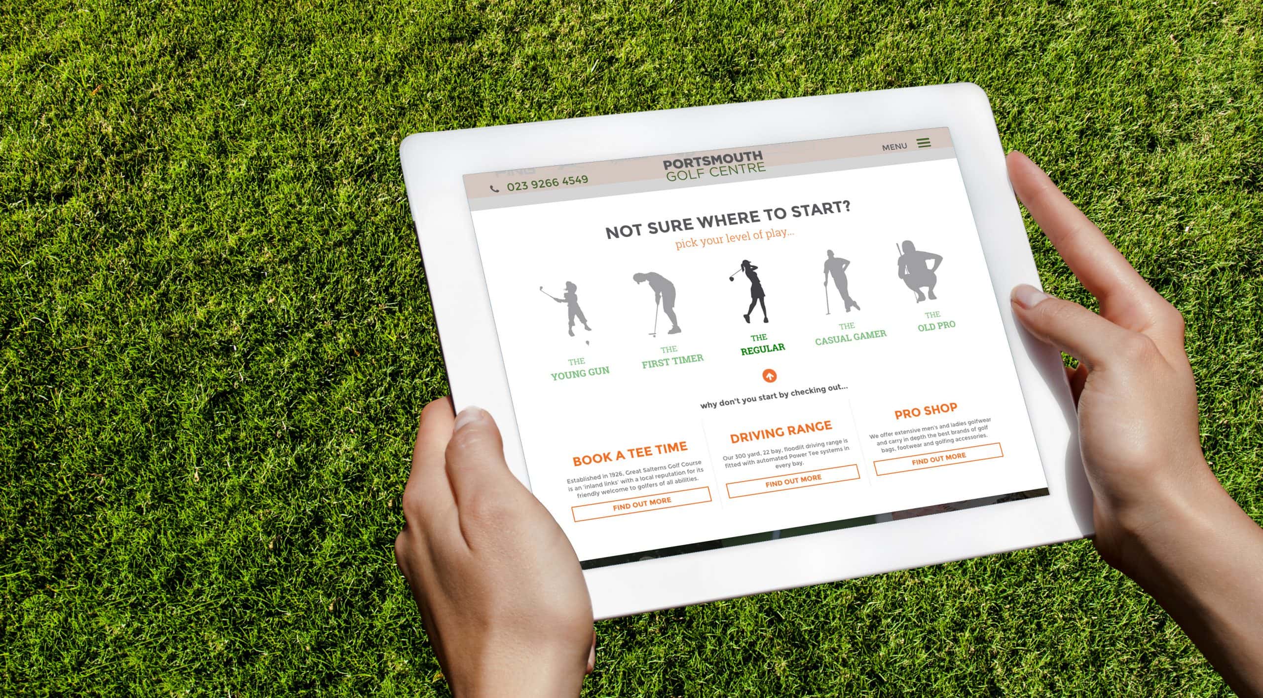 Portsmouth Golf Centre Tee Off with new Website Design
